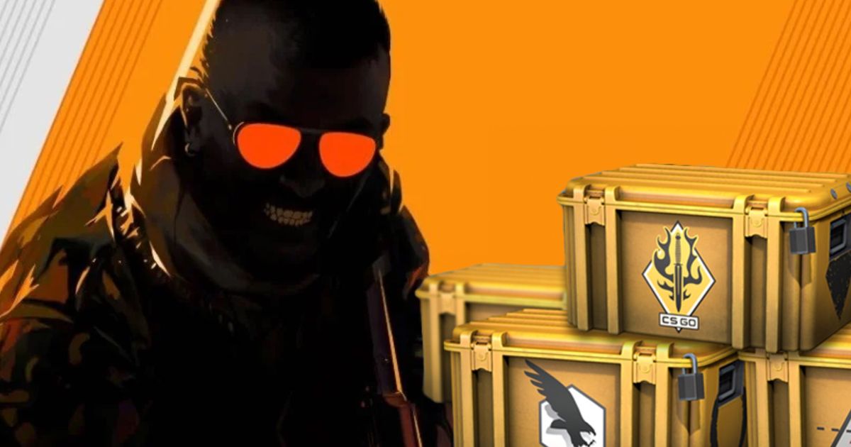 The counter-strike 2 keyart with loot boxes