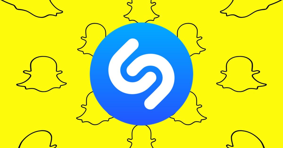 An image with logos of Snapchat and Shazam - Shazam on Snapchat gone remove