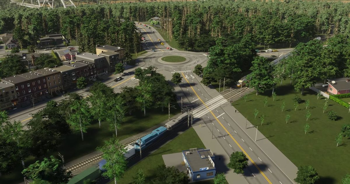 Cities: Skylines 2 Industries - forest with roads