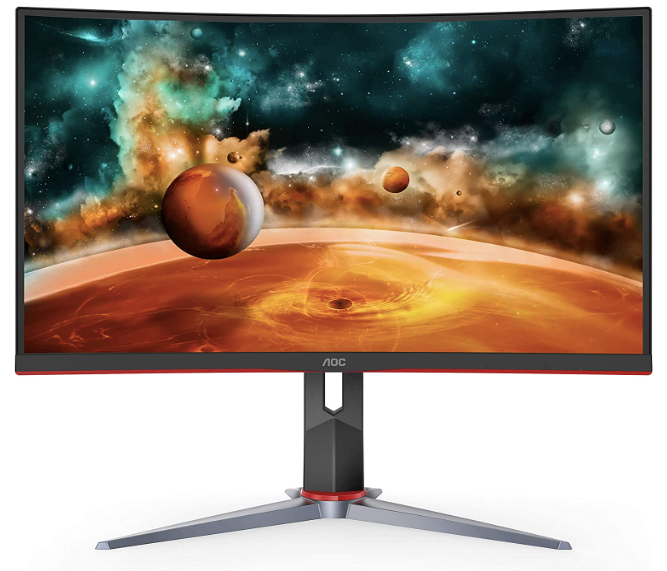 Best 27-inch monitor - AOC curved black monitor