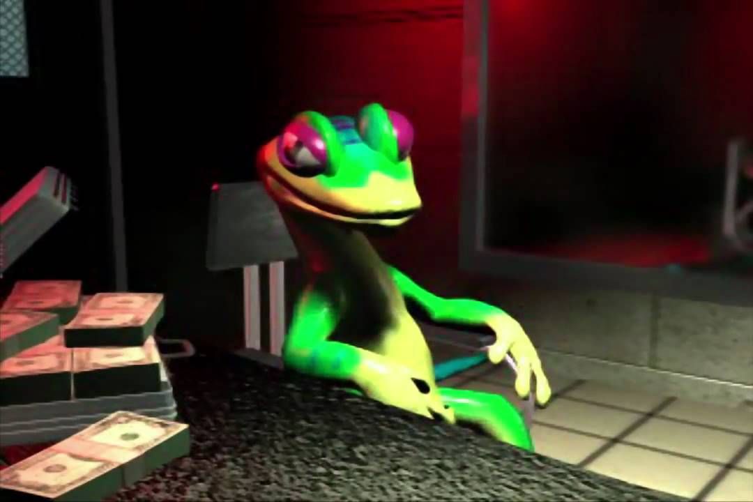 age of failed mascots - screen from the intro of Gex Enter the Gecko
