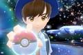 The main character of Pokémon scarlet and violet holding a pokeball towards the screen 