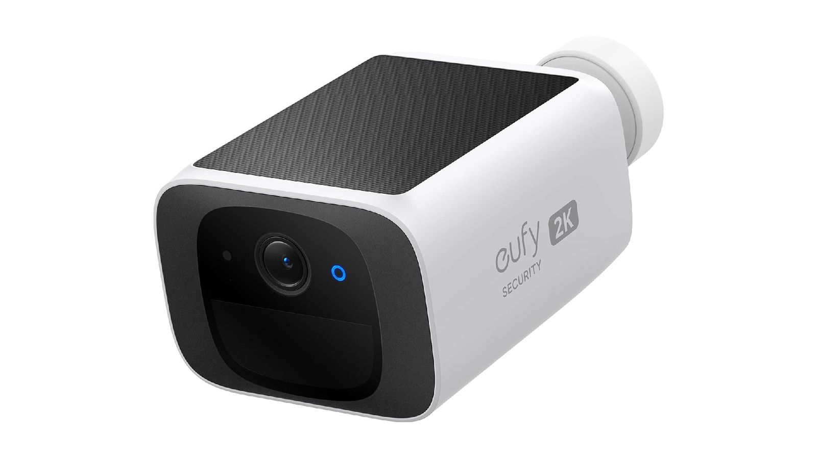 eufy Security SoloCam S220 product image of a white and black mountable security camera.