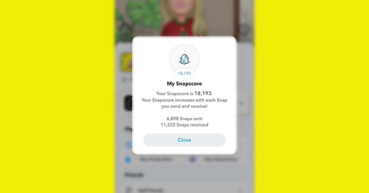 How to boost your snapscore quickly - An image of the snapscore within the app
